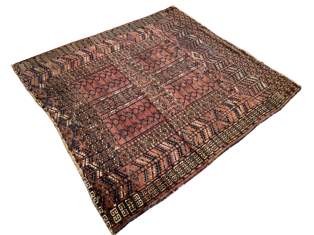 3'10"x4'5" Tekke Ensi Hand Knotted