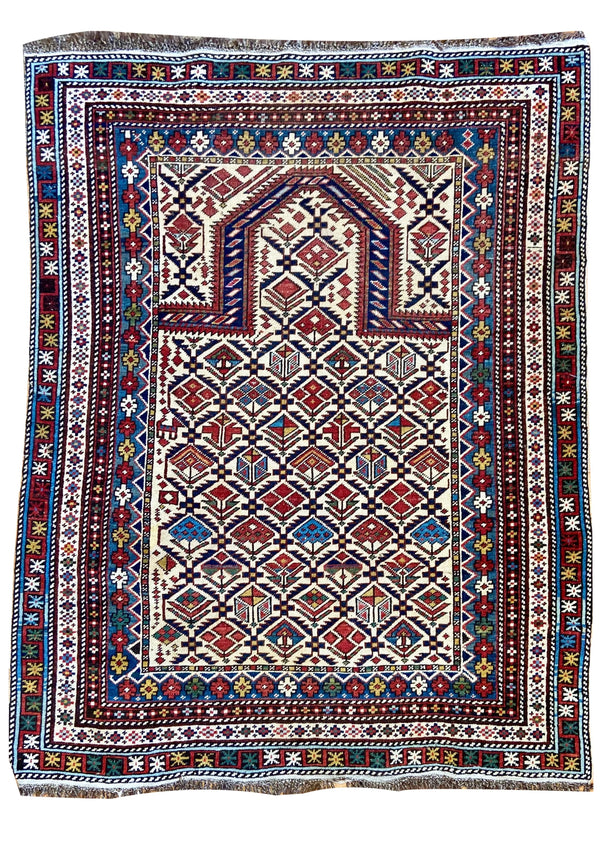 3'10"x5'1" Shirvan Hand Knotted