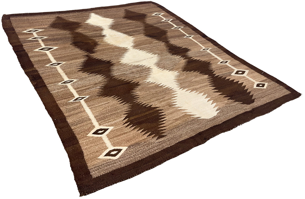 3'10"x5'5" Navajo Crystal Hand Knotted