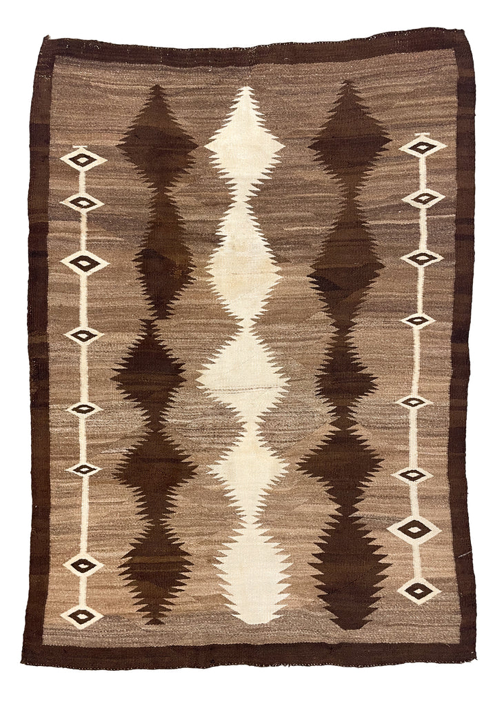 3'10"x5'5" Navajo Crystal Hand Knotted