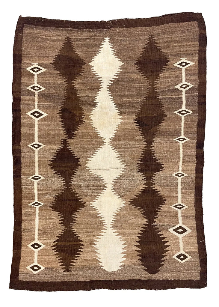 3'10"x5'5" Navajo Crystal Hand Knotted