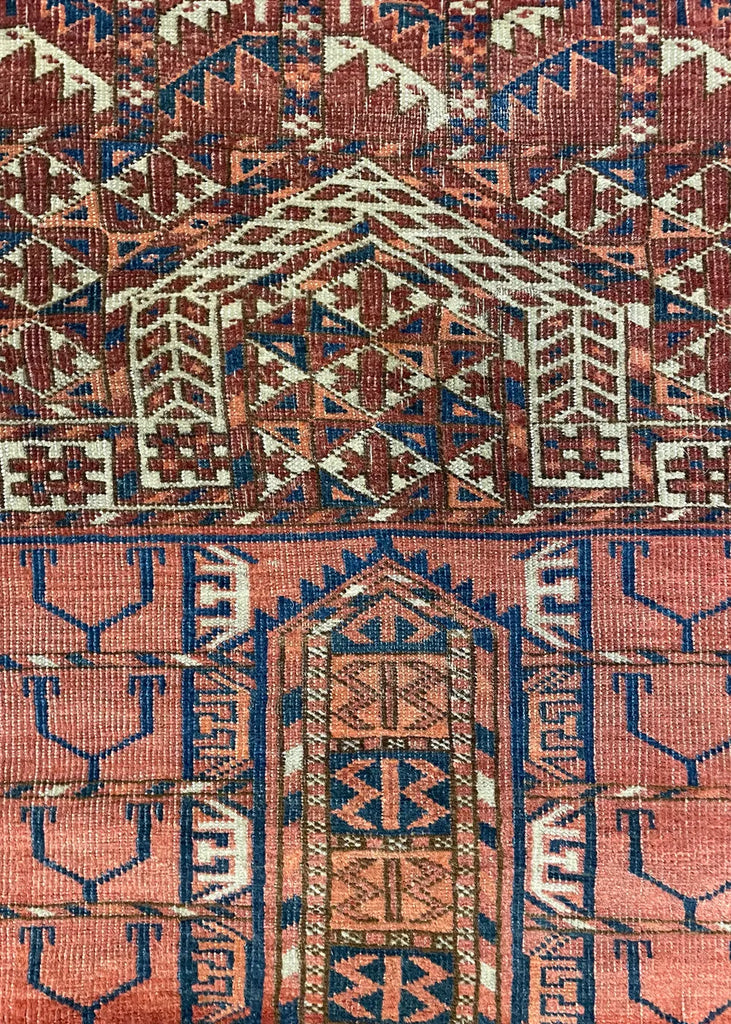 3'10"x5'5" Tekke Turkmen Ensi Hand Knotted