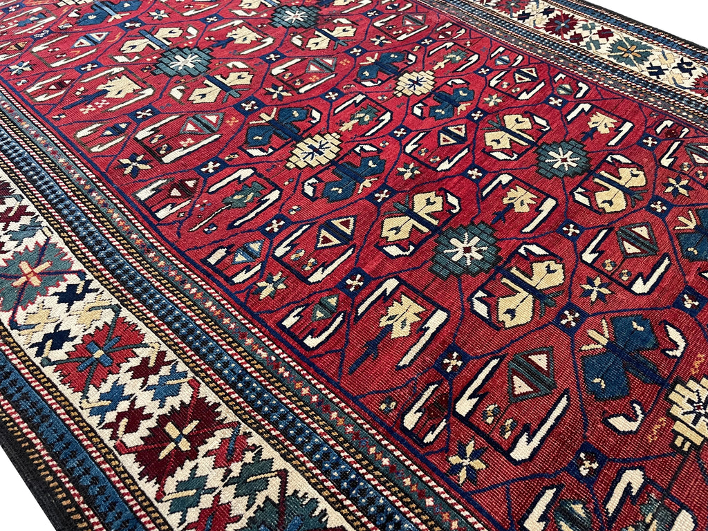 3'10"x5'8" Kuba Hand Knotted