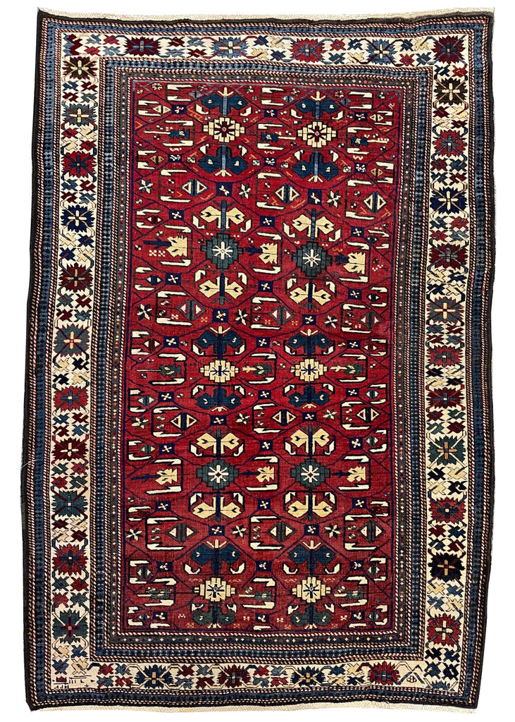 3'10"x5'8" Kuba Hand Knotted