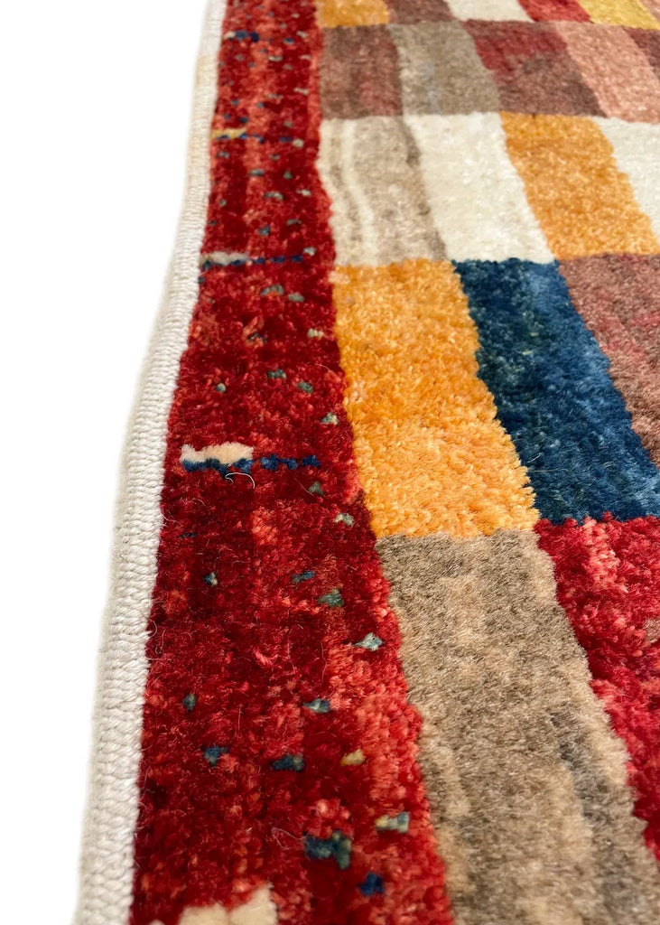 3'10"x5' Kashkuli Gabbeh Hand Knotted