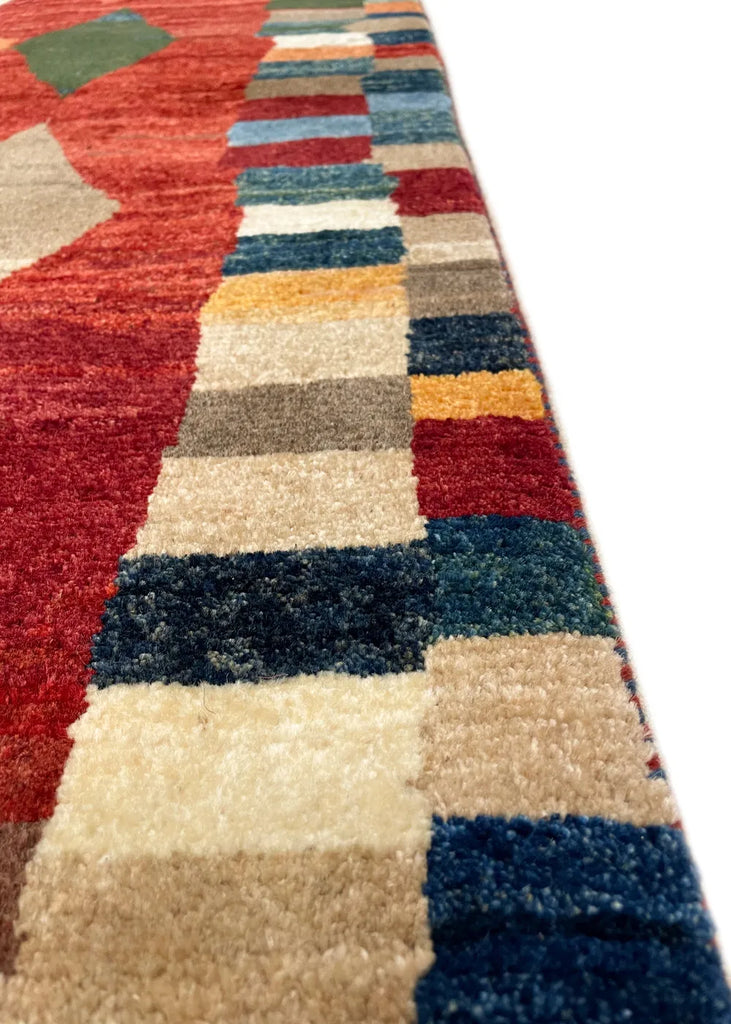 3'10"x5' Kashkuli Gabbeh Hand Knotted