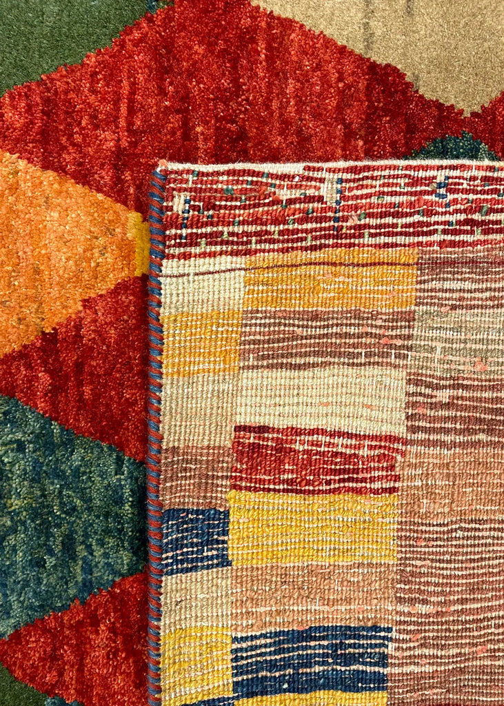 3'10"x5' Kashkuli Gabbeh Hand Knotted