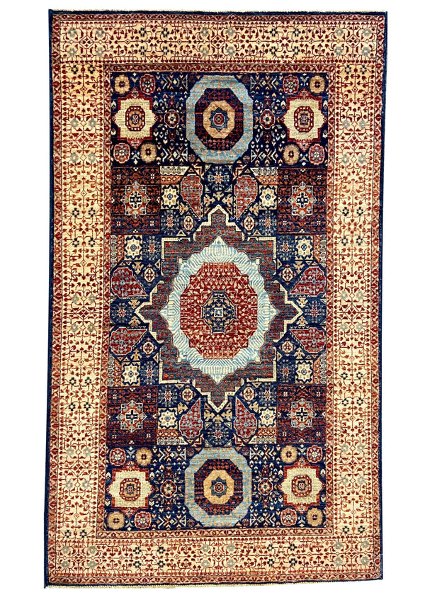 3'10"x6'6" Afghan-Mamluk Hand Knotted