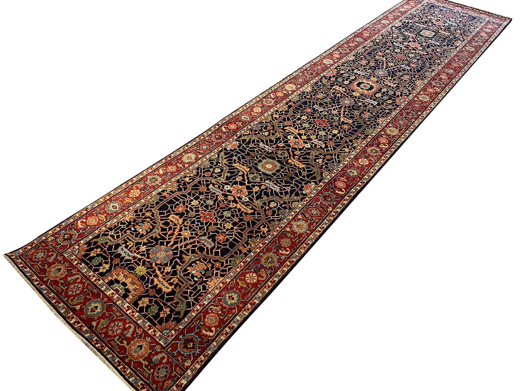 3'11"x17'9" Arabesque Hand Knotted