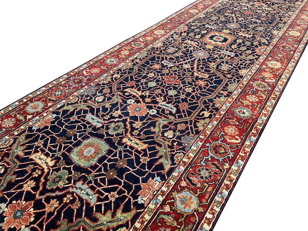 3'11"x17'9" Arabesque Hand Knotted