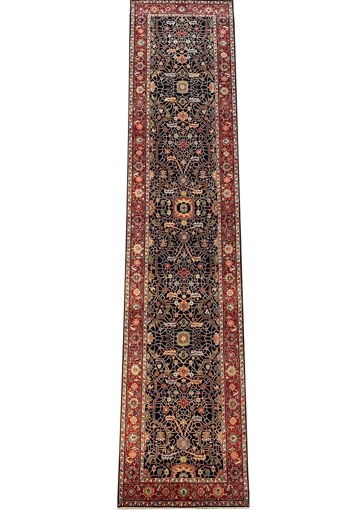 3'11"x17'9" Arabesque Hand Knotted