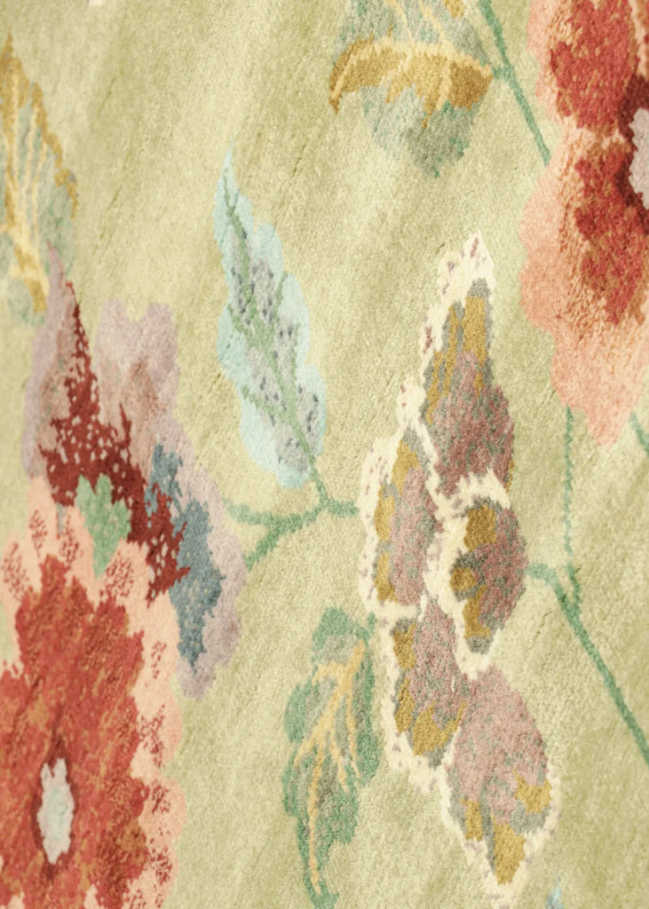 3'11"x4'2" Art Deco Hand Knotted