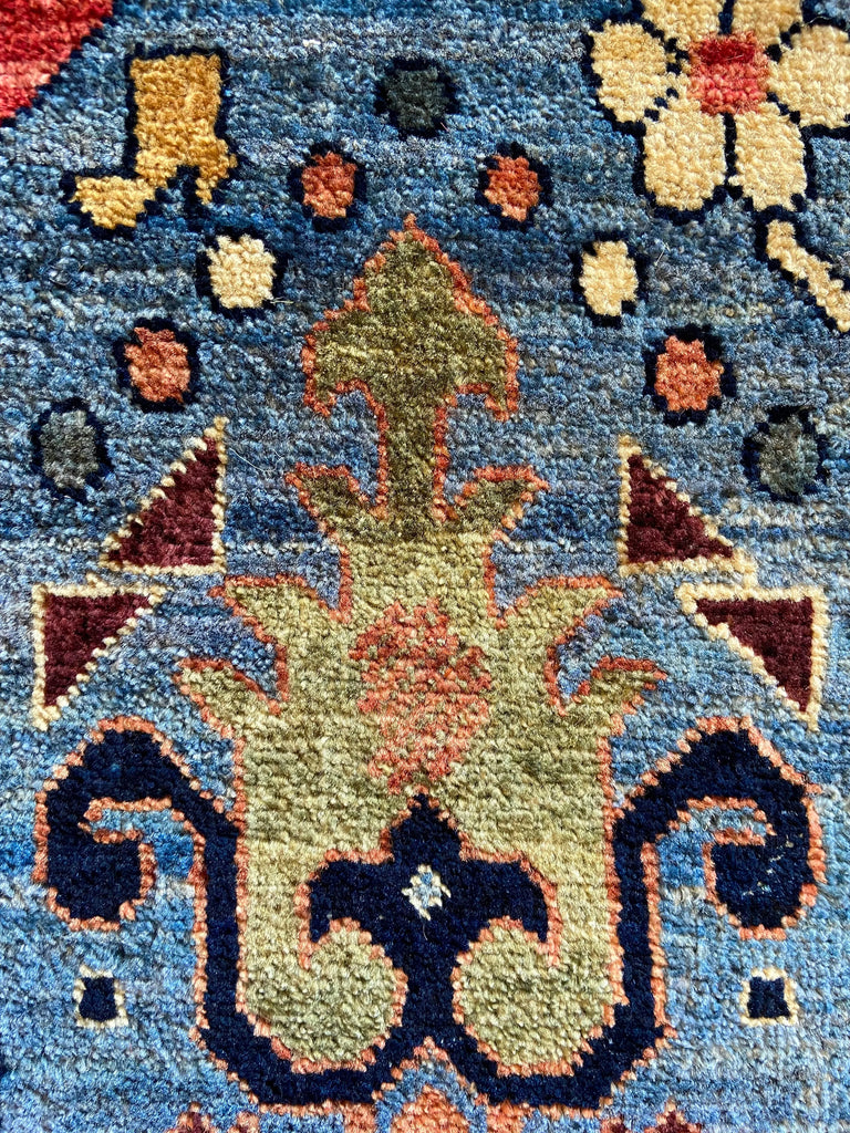 3'11"x4' Afghan-Bakshiesh Hand Knotted
