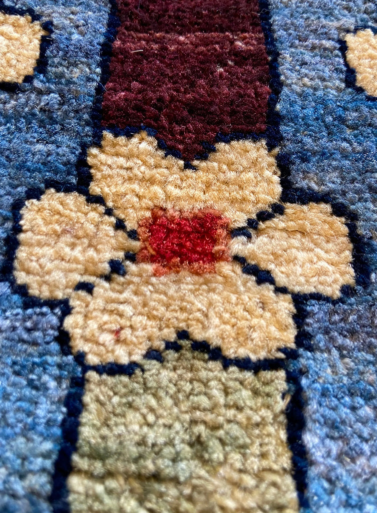 3'11"x4' Afghan-Bakshiesh Hand Knotted