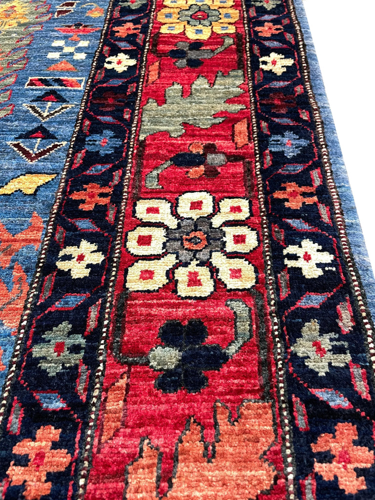 3'11"x4' Afghan-Bakshiesh Hand Knotted