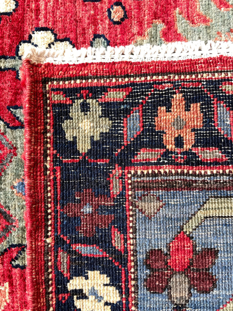 3'11"x4' Afghan-Bakshiesh Hand Knotted