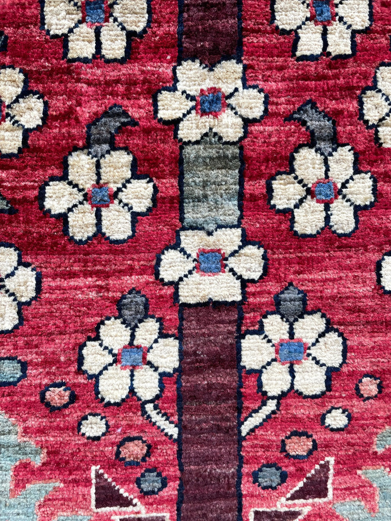 3'11"x4' Afghan-Bakshiesh Hand Knotted