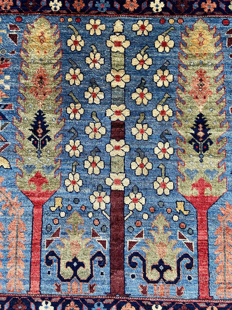 3'11"x4' Afghan-Bakshiesh Hand Knotted