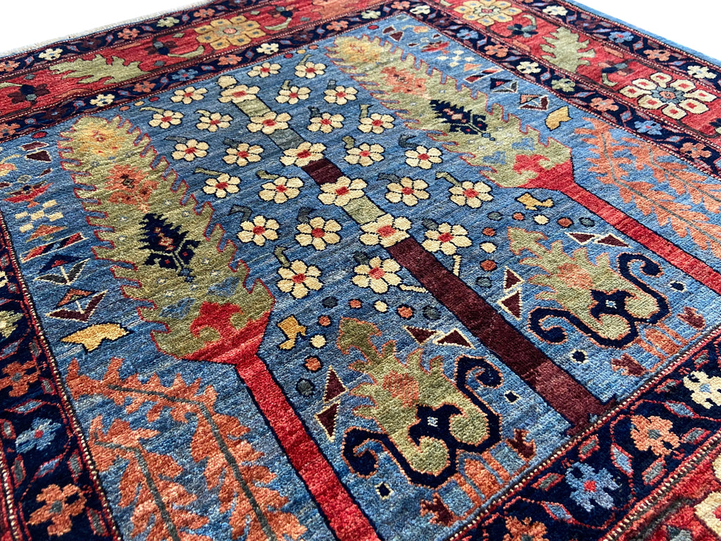 3'11"x4' Afghan-Bakshiesh Hand Knotted