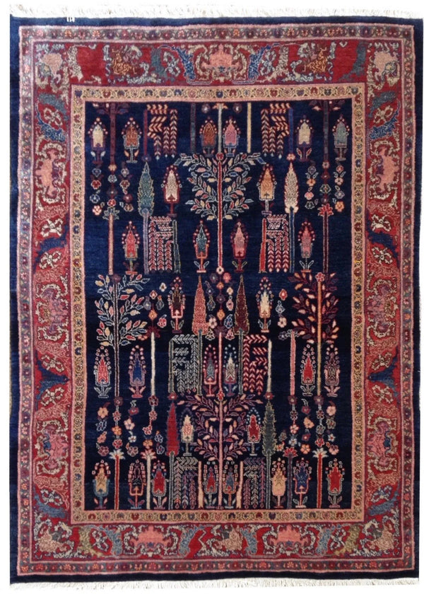 3'11x5'4 Bijar Hand Knotted