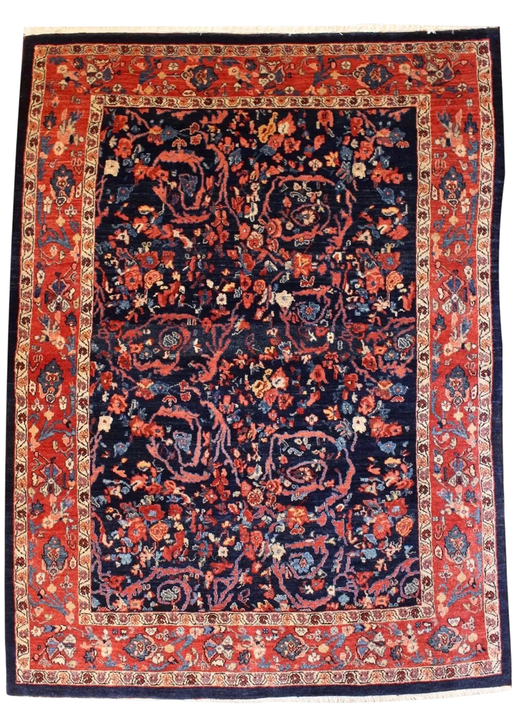 3'11"x5'4" Bijar Hand Knotted