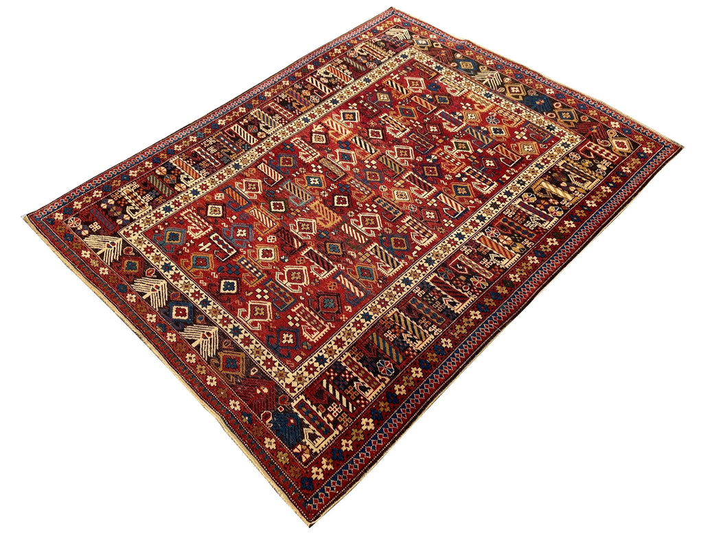 3'11"x5' Marsali-Shirvan Hand Knotted