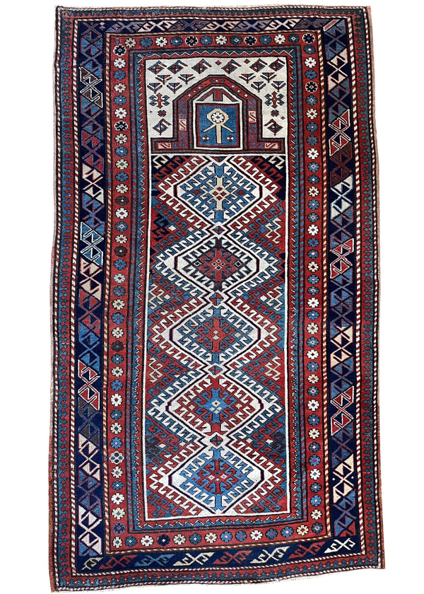 3'11"x6'10" Akstafa Shirvan Hand Knotted