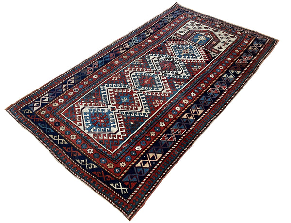 3'11"x6'10" Akstafa Shirvan Hand Knotted