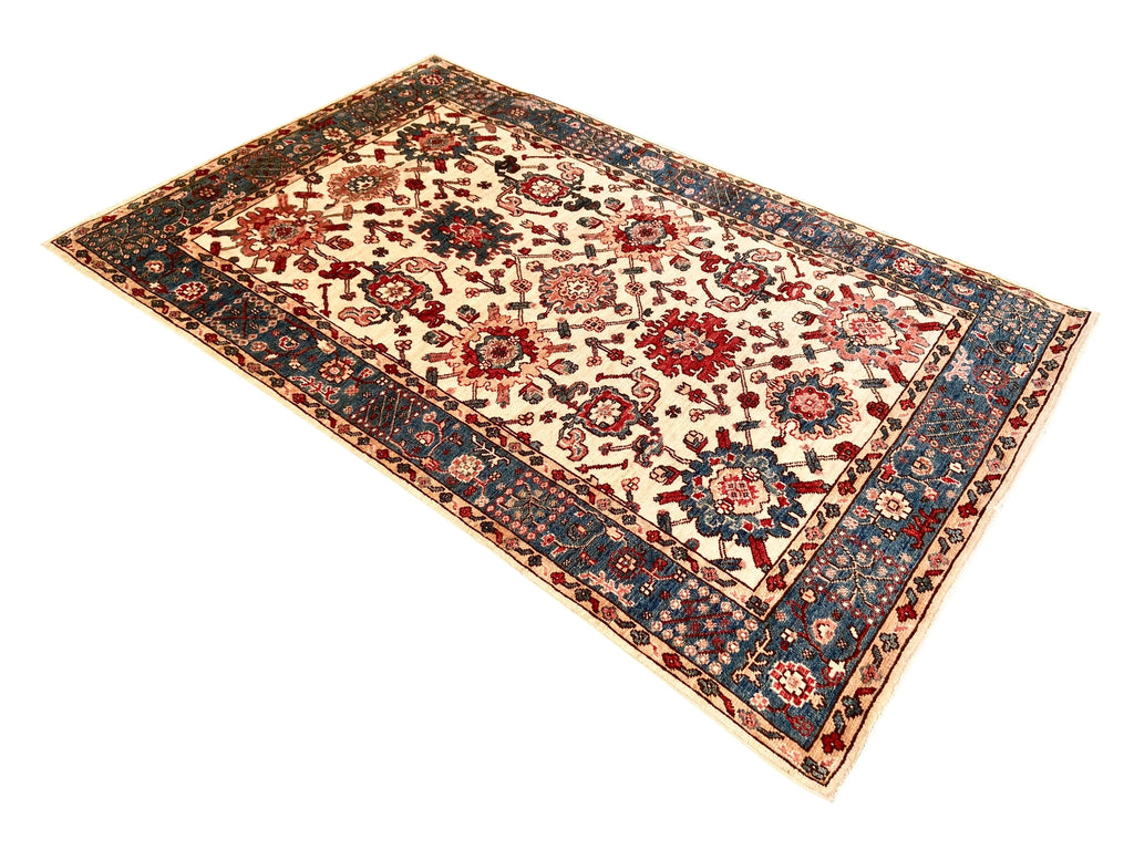3'11"x6'2" Afghan-Kolyai Hand Knotted