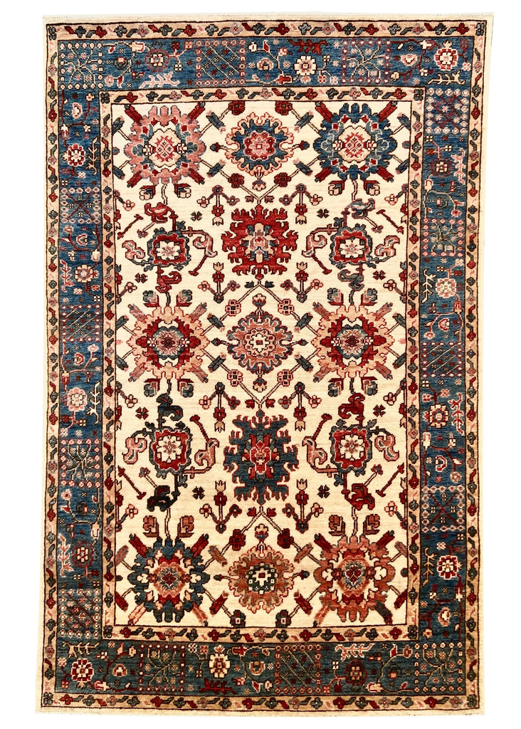 3'11"x6'2" Afghan-Kolyai Hand Knotted