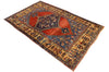 3'11"x6'4" Kolyai Kurdish Hand Knotted