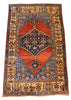 3'11"x6'4" Kolyai Kurdish Hand Knotted