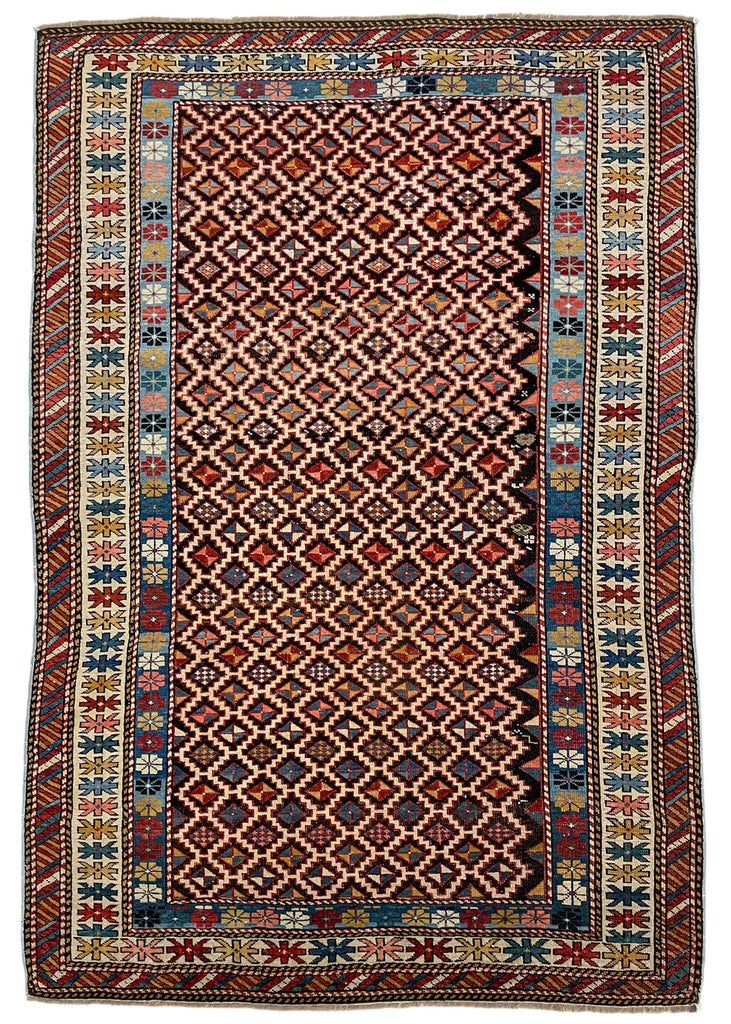 3'11"x6' Kuba Hand Knotted