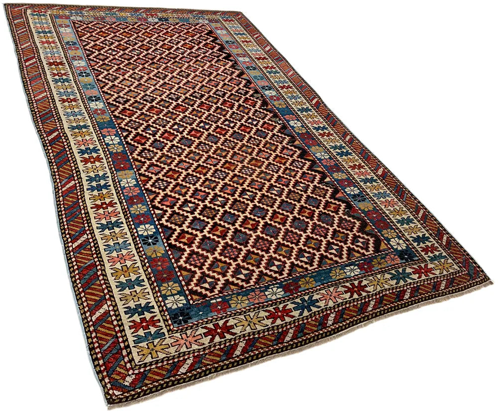 3'11"x6' Kuba Hand Knotted