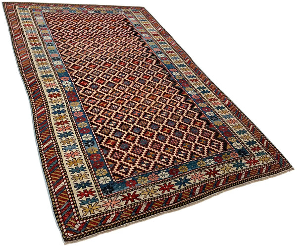 3'11"x6' Kuba Hand Knotted