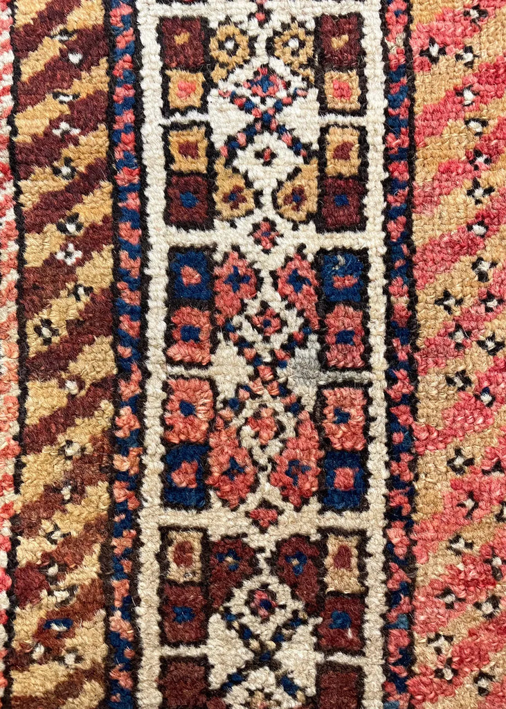 3'11"x8'3" N.W. Persian Kurdish Hand Knotted