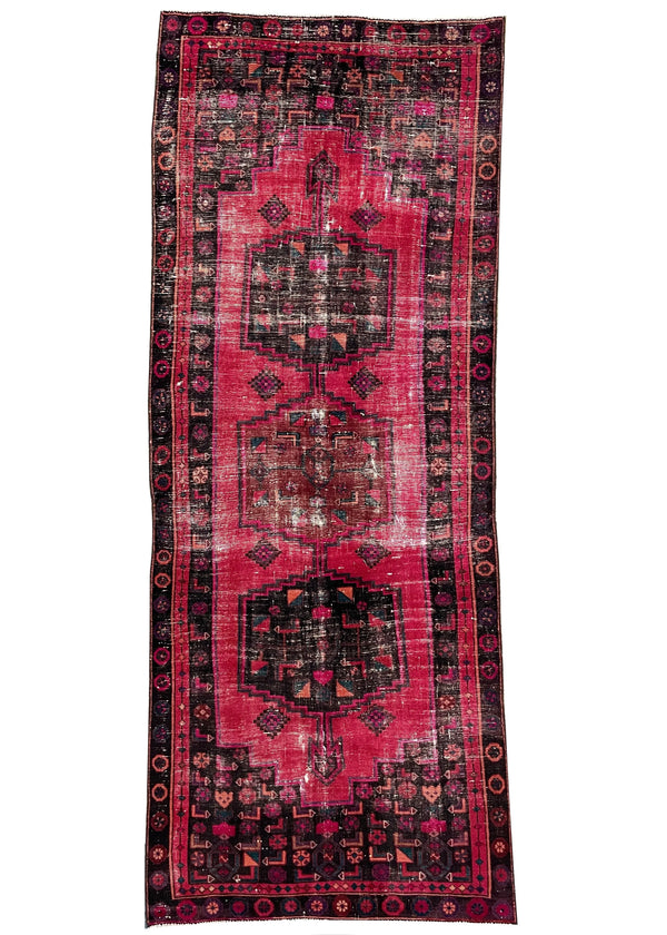3'11"x9'10" Kurdish Mosul Hand Knotted