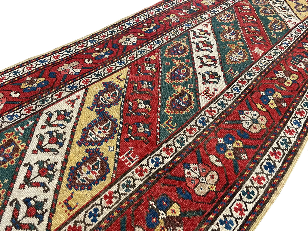3'1"x10'8" Genje (s) Hand Knotted