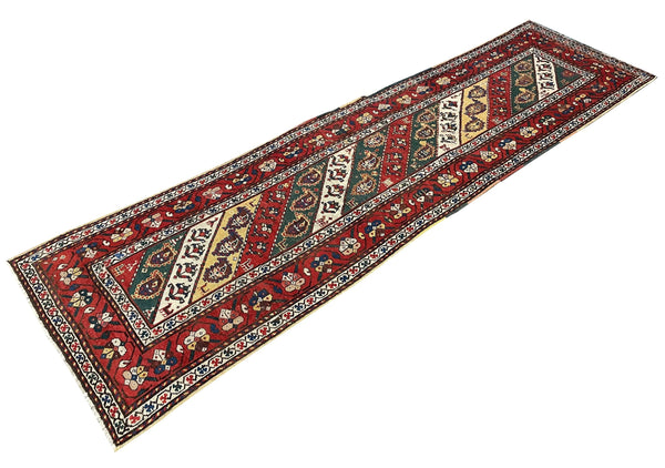 3'1"x10'8" Genje (s) Hand Knotted