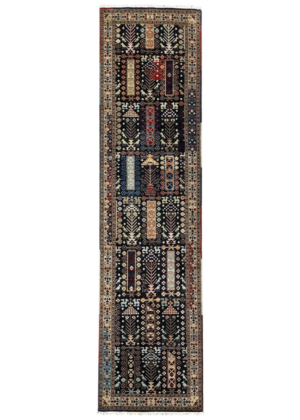 3'1"x12' Mashad Hand Knotted