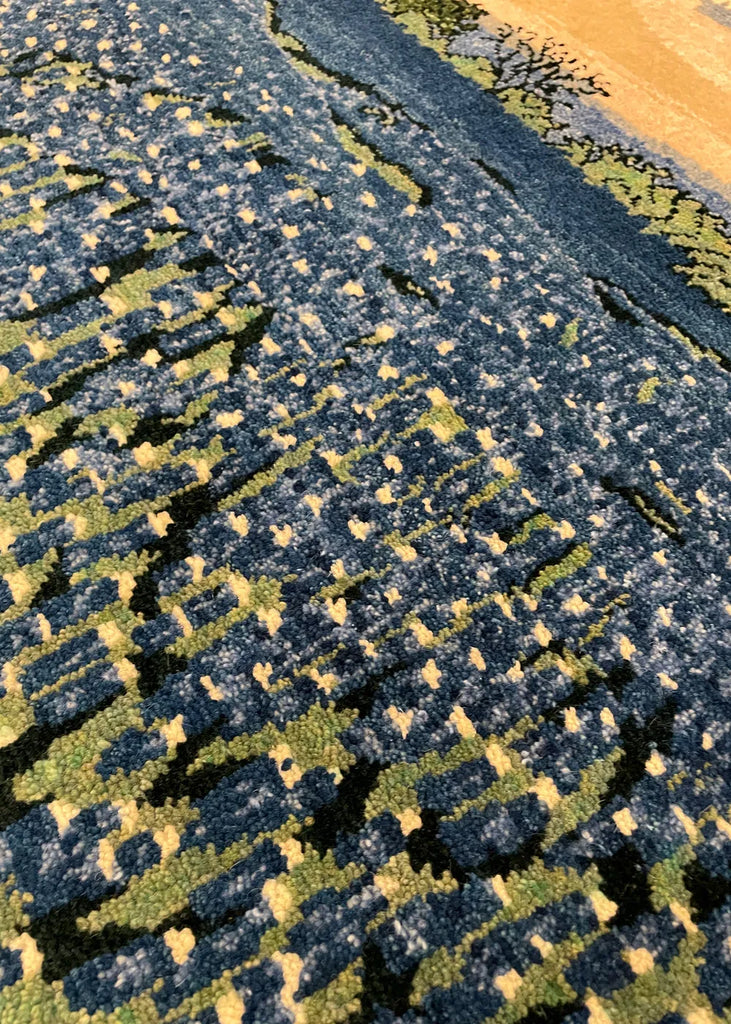 3'1"x2'2" Wildflowers Hand Knotted