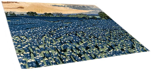 3'1"x2'2" Wildflowers Hand Knotted