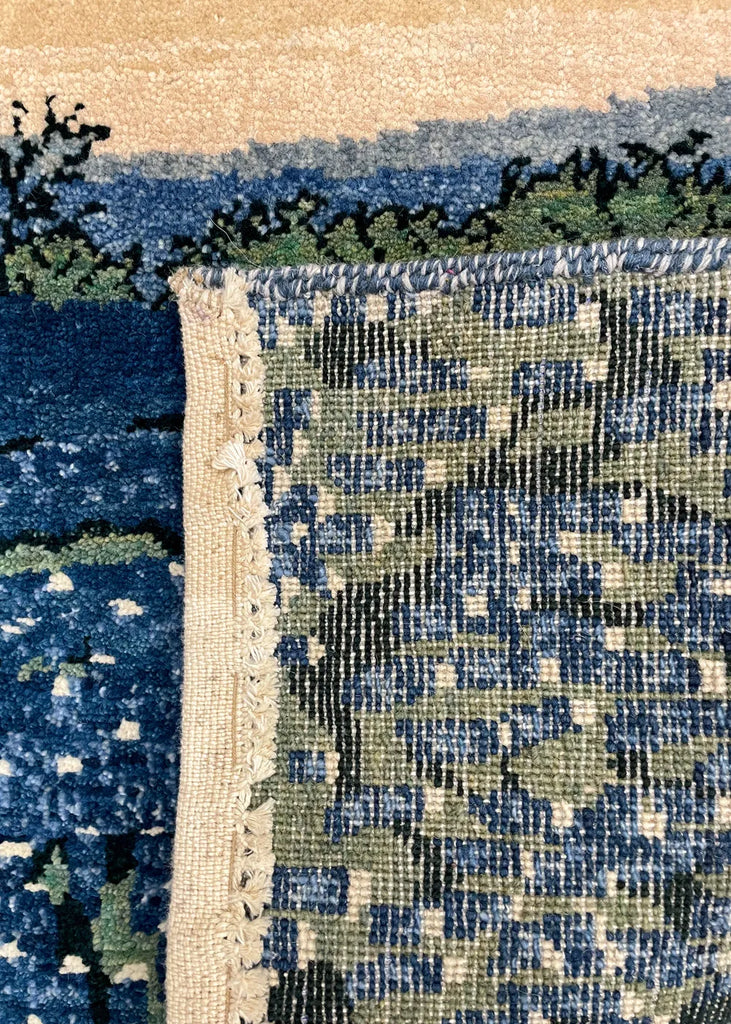 3'1"x2'2" Wildflowers Hand Knotted