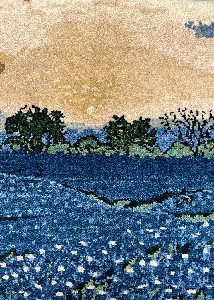 3'1"x2'2" Wildflowers Hand Knotted