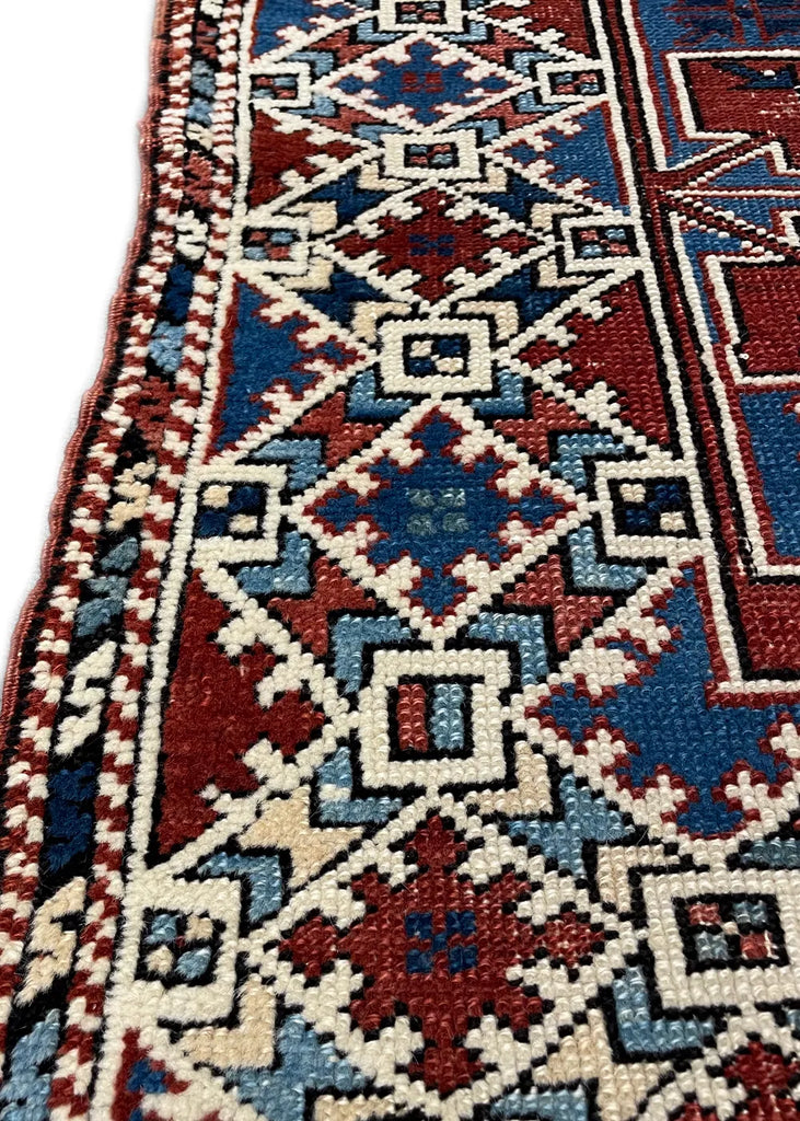 3'1"x3'10" Ezneih Bergama Hand Knotted