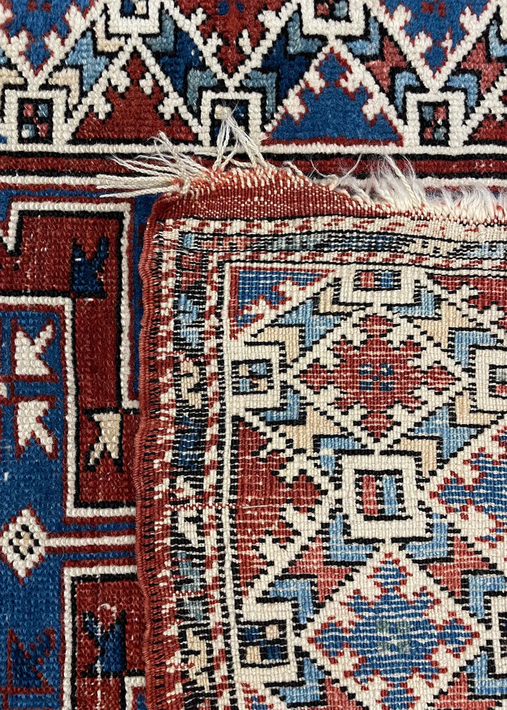 3'1"x3'10" Ezneih Bergama Hand Knotted