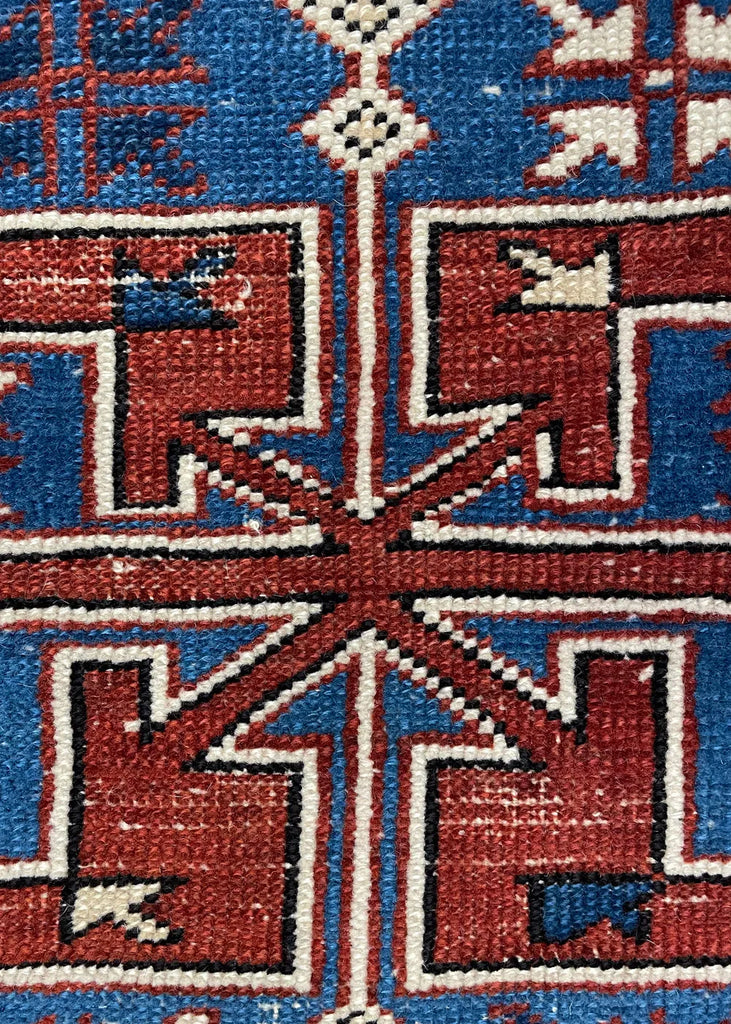 3'1"x3'10" Ezneih Bergama Hand Knotted