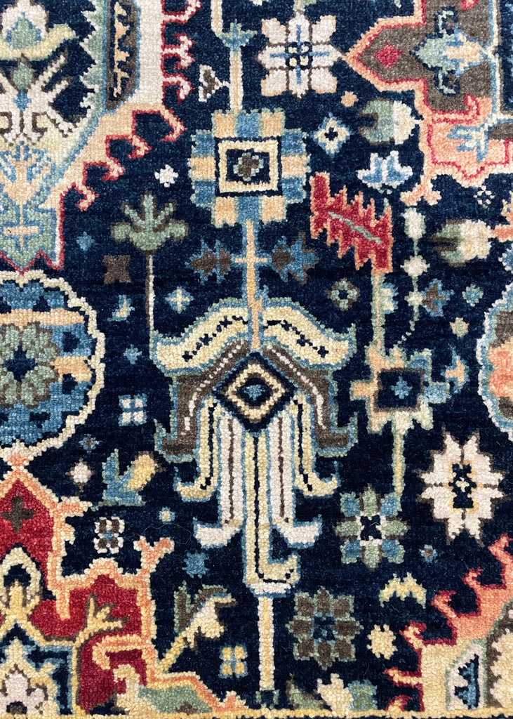 3'1"x3'1" Karaja Hand Knotted