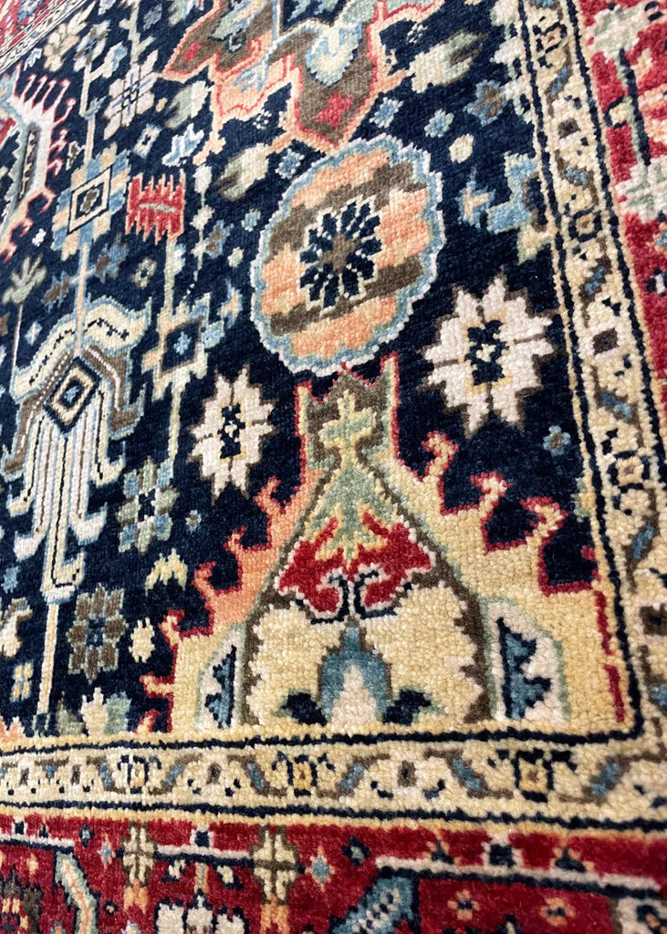 3'1"x3'1" Karaja Hand Knotted