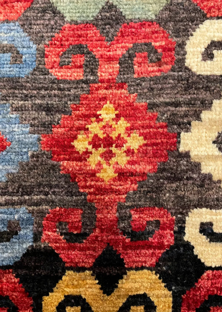 3'1"x3'4" Uzbek Hand Knotted